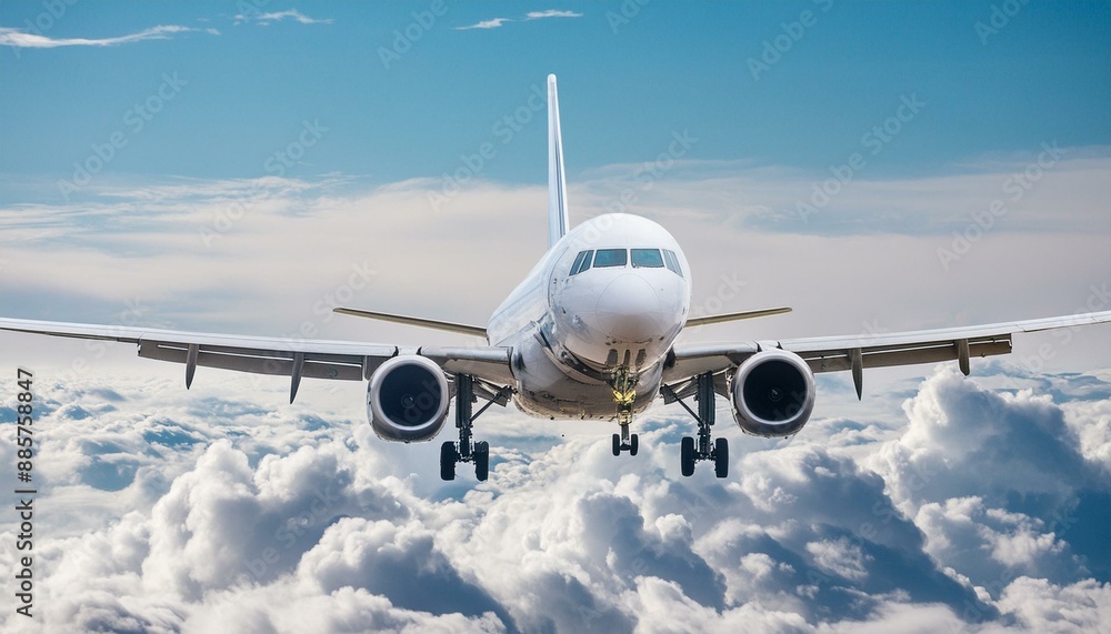 하늘을 나는 비행기 여객기 항공기