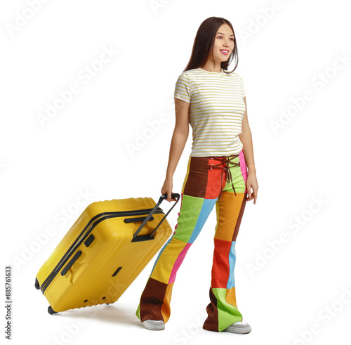 Female Asian traveler with ...
