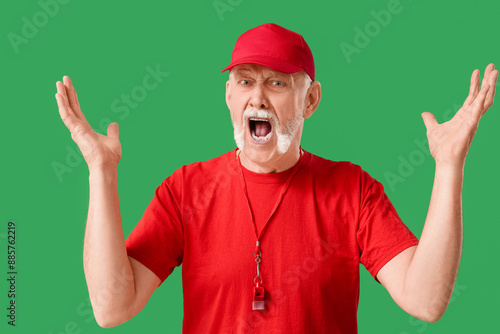 Shocked senior male lifegua...