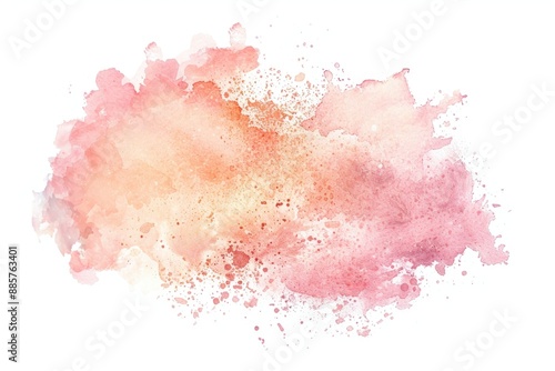 A watercolor painting of a vibrant pink and yellow spot on a light background