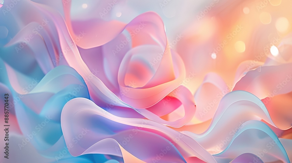 dreamy abstract scene with soft gradients and pastel colors, featuring floating shapes and ethereal light, light abstract, pink colors, wave abstract. dreamy abstract scene with soft gradients and pastel colors, featuring floating shapes and ethereal light, light abstract, pink colors, wave abstract.