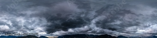 Dramatic Stormy Cloudscape over Canadian Nature Landscape. © edb3_16