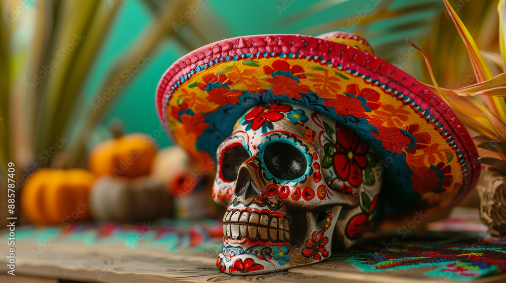 Obraz premium traditional mexican skull