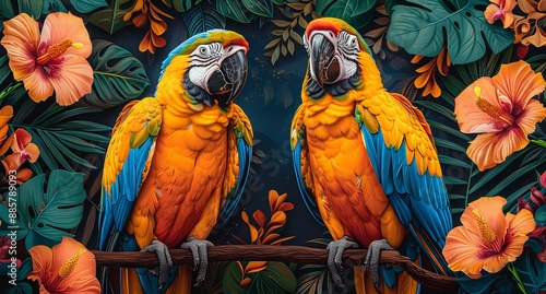 Exotic colorful background ...