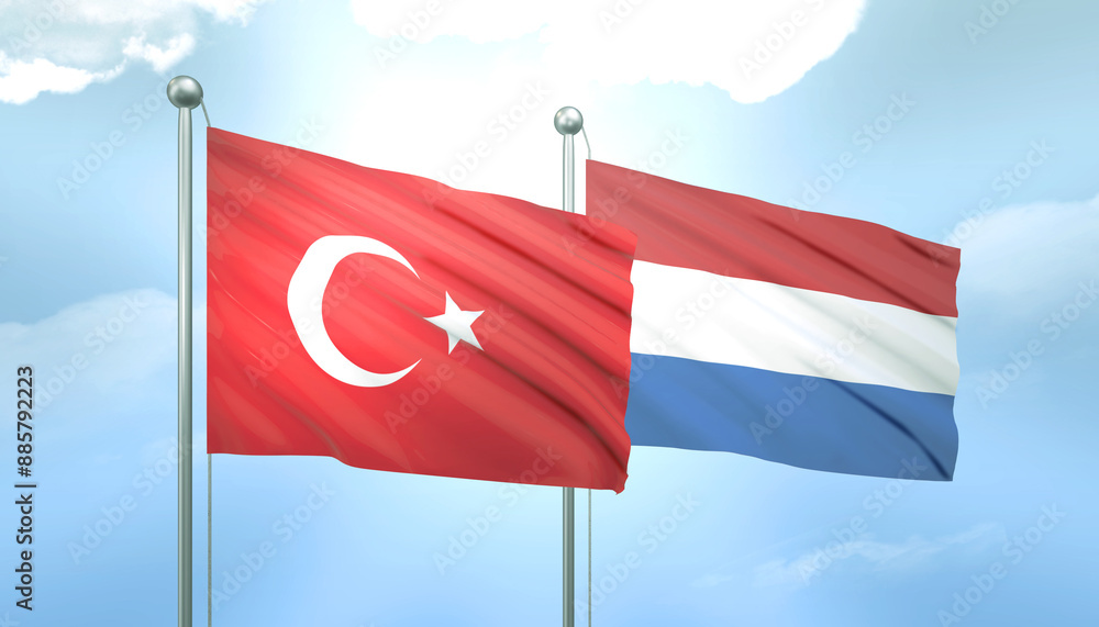 Turkey and Netherlands Flag Together A Concept of Relations Turkey and Netherlands Flag Together A Concept of Relations