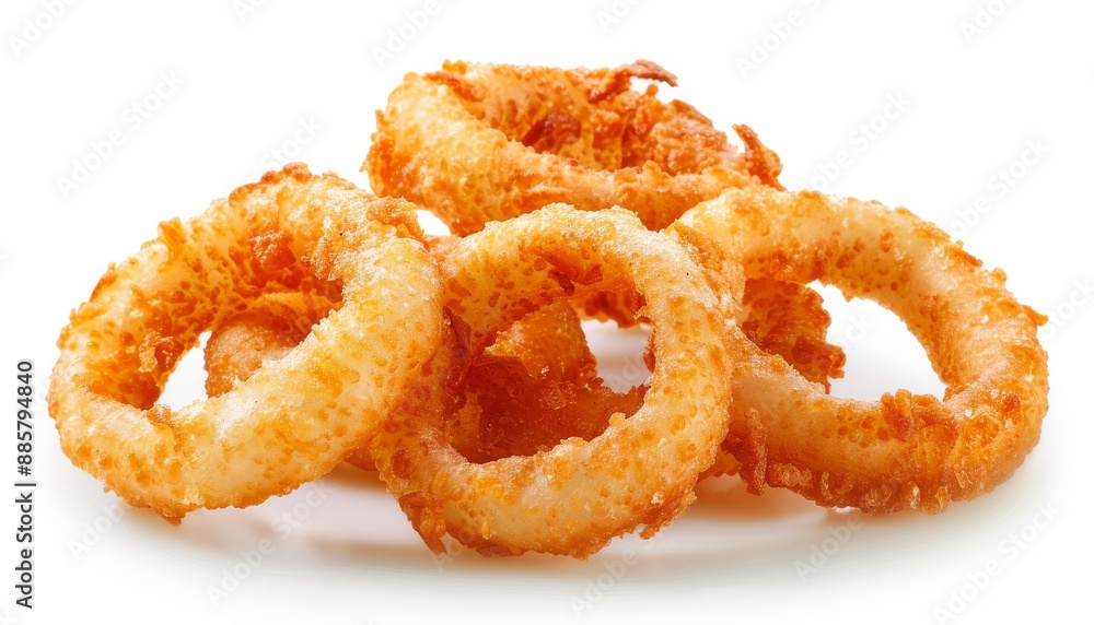 An appetizing photo of savory onion rings with a crunchy outer layer and tender onion inside, An appetizing photo of savory onion rings with a crunchy outer layer and tender onion inside,