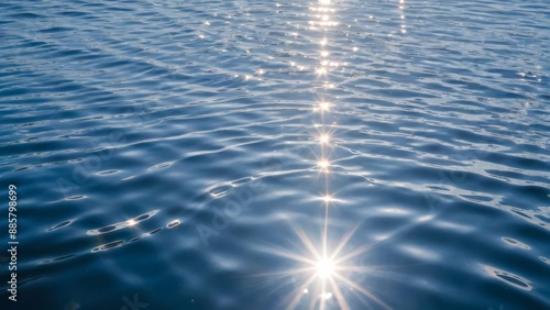 Fototapeta Naklejka Na Ścianę i Meble -  calm water waves on the surface of the lake during the day