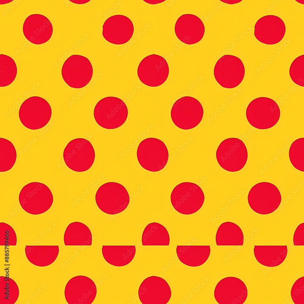 Red and Yellow Polka Dot Pattern Red and Yellow Polka Dot Pattern