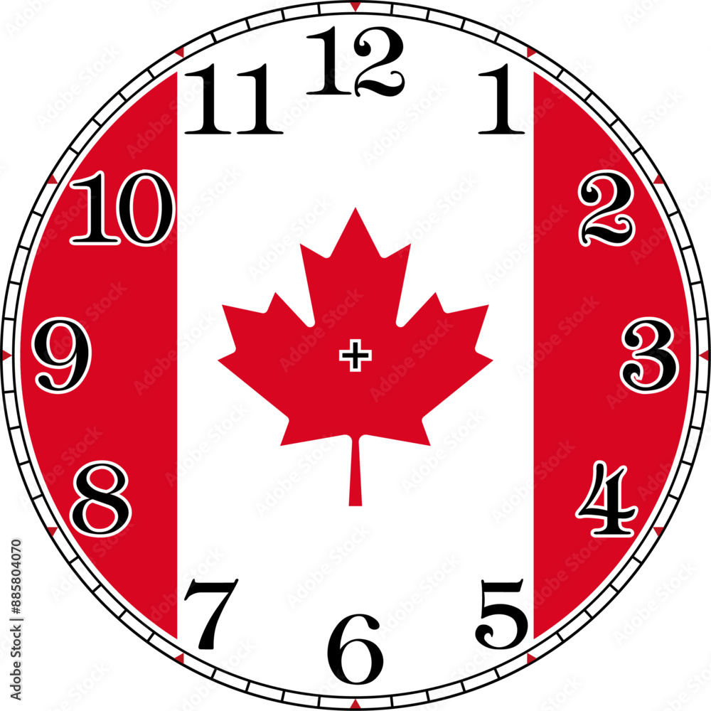 Reloj Bandera de Canadá