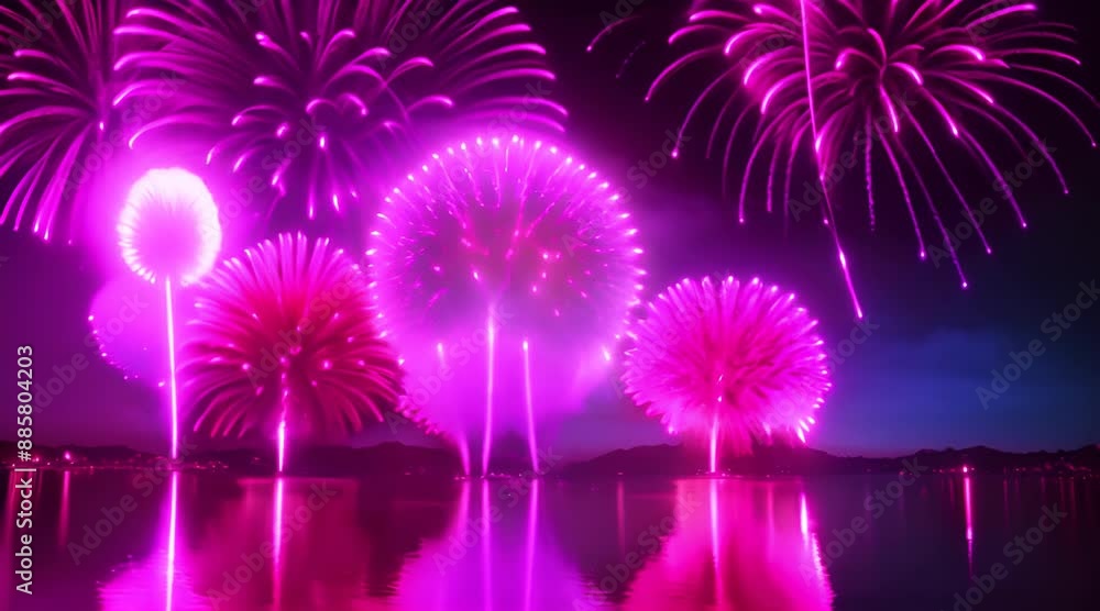 A spectacular fireworks display in the night sky, with bursts of color lighting up the darkness A spectacular fireworks display in the night sky, with bursts of color lighting up the darkness
