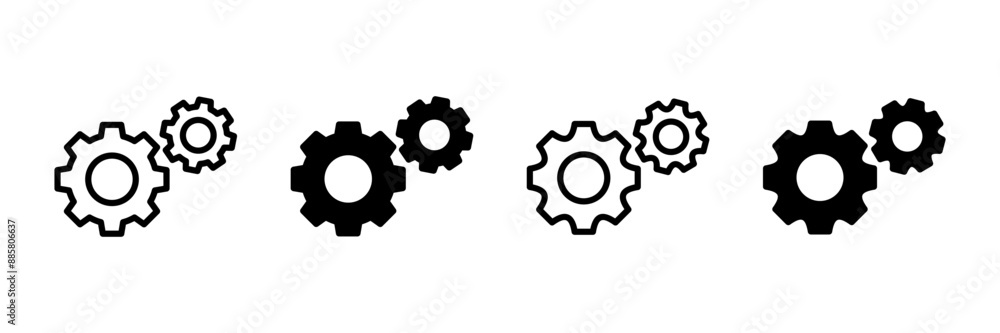 setting Icon vector isolated on white background. setting vector icon. Cog settings Icon Symbol. Gear setting Icon vector isolated on white background. setting vector icon. Cog settings Icon Symbol. Gear