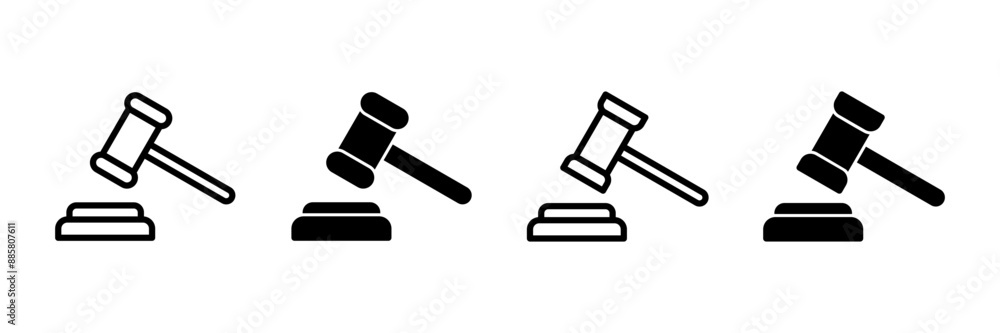 Gavel icon vector isolated on white background. Hammer icon vector. Judge Gavel Auction Icon Vector. Bid Gavel icon vector isolated on white background. Hammer icon vector. Judge Gavel Auction Icon Vector. Bid