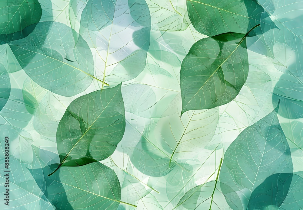 Abstract Green Leaf Pattern Background Abstract Green Leaf Pattern Background