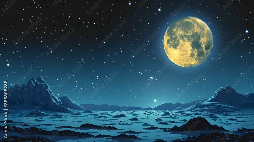 A solar planet shown in a detailed vector graphic, perfect for scientific illustrations A solar planet shown in a detailed vector graphic, perfect for scientific illustrations