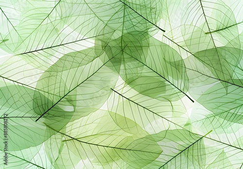 Abstract Green Leaf Veins Pattern Background photo