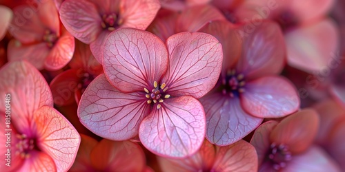 Close-up of magenta flowers with detailed petals and yellow centers