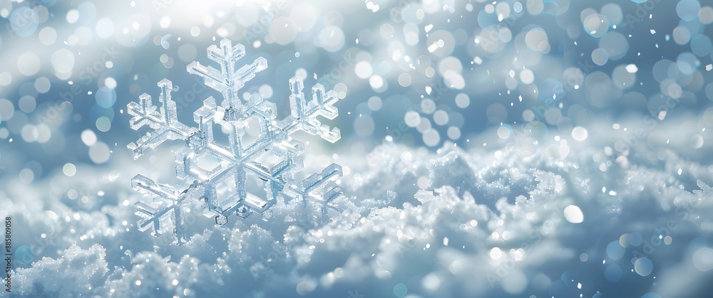 Sparkling Snowflake Winter Background Sparkling Snowflake Winter Background