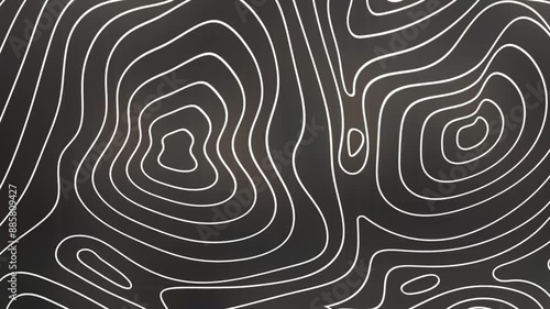 contours Geographic mountain topography vector illustration, Topographic pattern texture, Map on land vector terrain. Elevation graphic contour height lines, Topographic map, 4k animation background