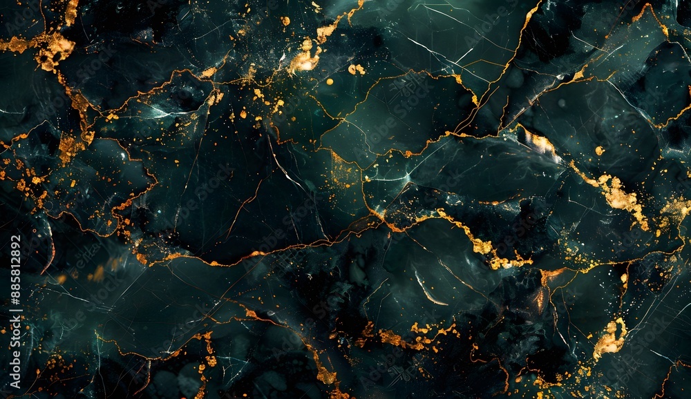 Abstract Green Marble with Gold Veins Abstract Green Marble with Gold Veins