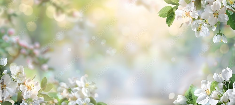 Spring Blossoms Blurred Background with Copy Space Spring Blossoms Blurred Background with Copy Space