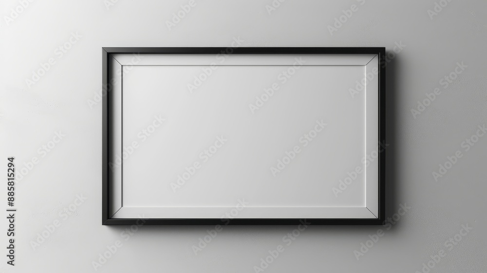 Sleek and Minimalist Black Frame on White Wall Elegant Illustration for Design Projects Sleek and Minimalist Black Frame on White Wall Elegant Illustration for Design Projects