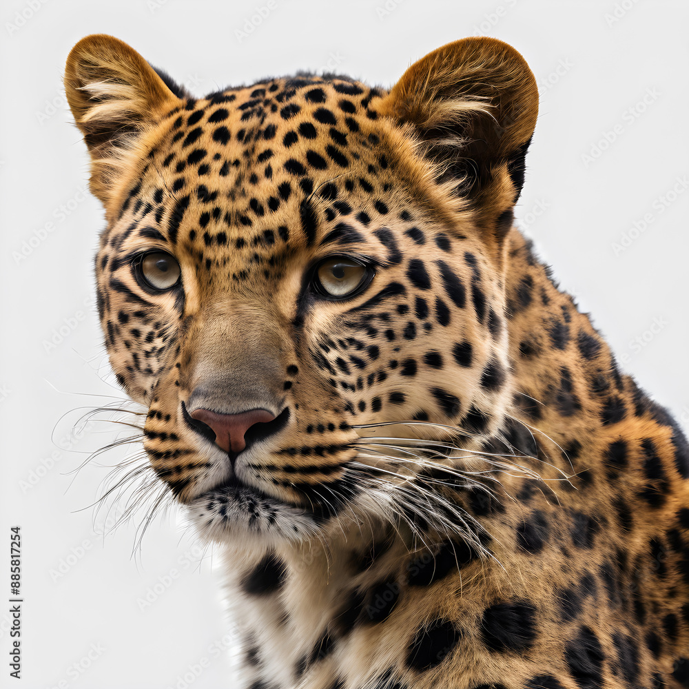Amur Leopard logo icon on white background. Generative AI Amur Leopard logo icon on white background. Generative AI
