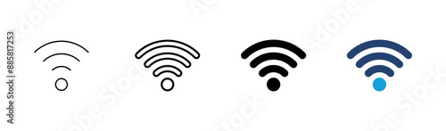 Wifi icon set. signal vector icon. Wireless  icon vector