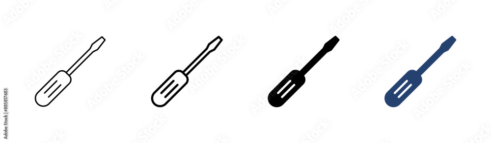 Screwdriver icon set. tools icon vector Screwdriver icon set. tools icon vector