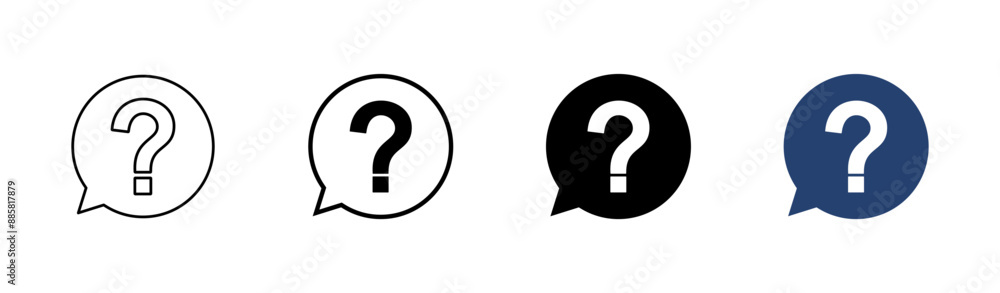 Question icon set. question mark icon vector. Question icon set. question mark icon vector.