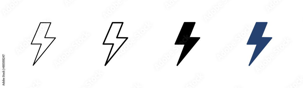 Lightning icon set. electric icon vector. power icon. energy sign Lightning icon set. electric icon vector. power icon. energy sign
