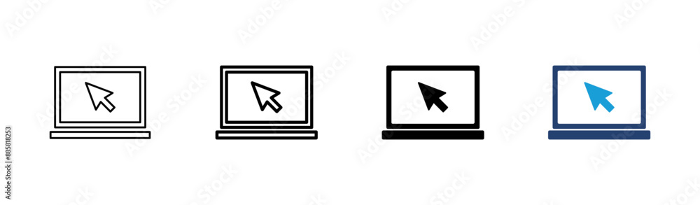 Laptop icon set. computer icon vector Laptop icon set. computer icon vector