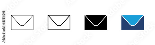 Mail icon set. email icon vector. E-mail icon. Envelope illustration