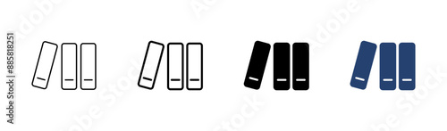 Library icon set. education icon vector