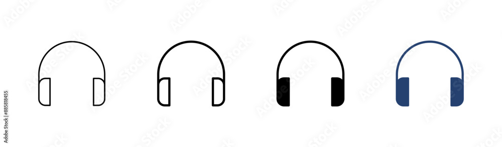 Headphone icon set. Headvector icon symbols Headphone icon set. Headvector icon symbols