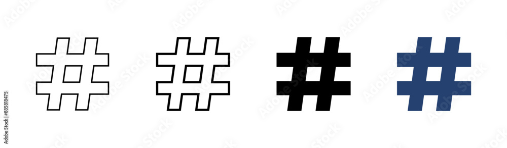 Obraz premium Hashtag icon set. hashtag symbol