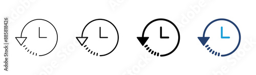 History icon set. recent event history