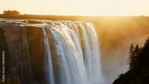 Wallpaper Mural a viewpoint, gazing at the waterfall in the distance. Torontodigital.ca