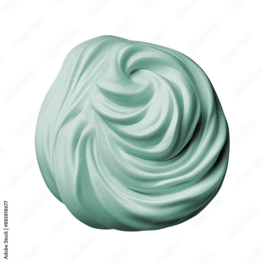 Frosting isolated, teal blue topping Frosting isolated, teal blue topping