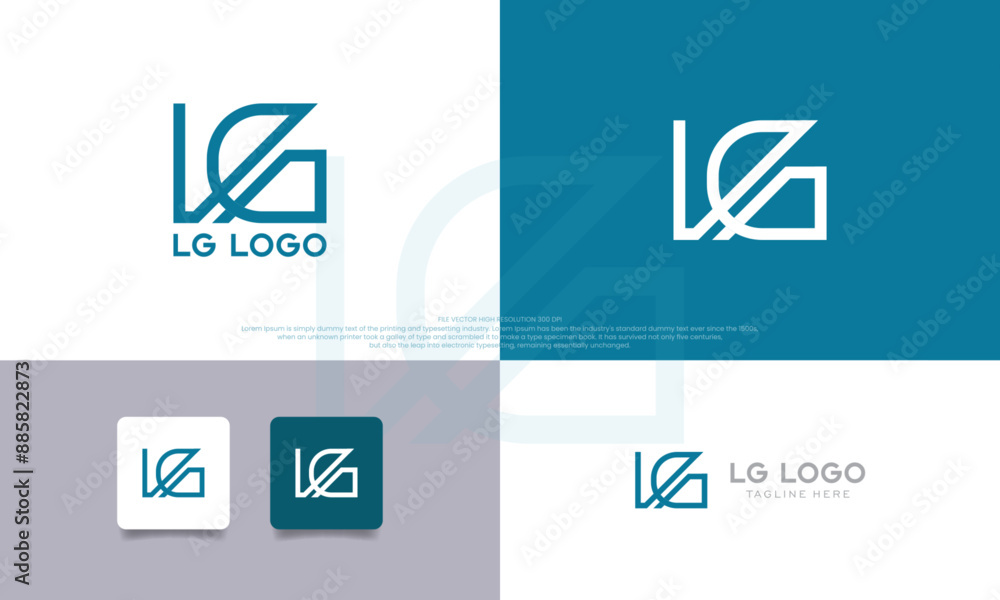 Abstract logo initial letter LG with modern design Abstract logo initial letter LG with modern design