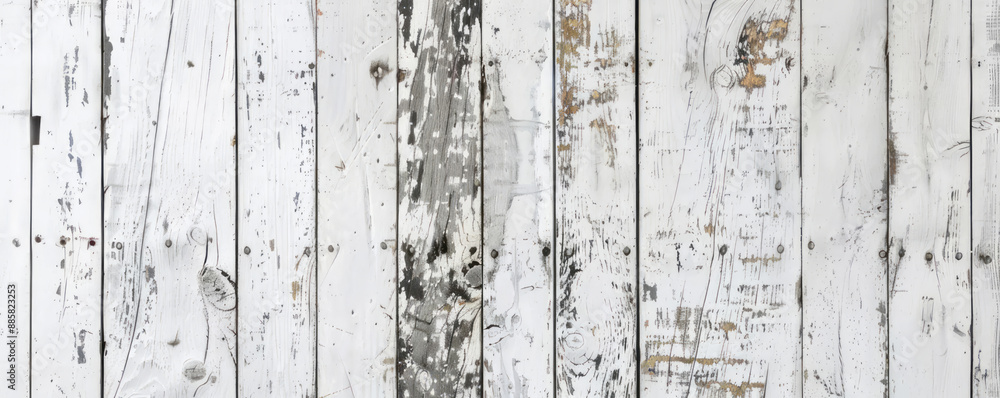 White wooden background, old shabby texture. Rustic wood backdrop for banner, poster, wallpaper. Abstract grunge texture with copy space. Flay lay, top view White wooden background, old shabby texture. Rustic wood backdrop for banner, poster, wallpaper. Abstract grunge texture with copy space. Flay lay, top view