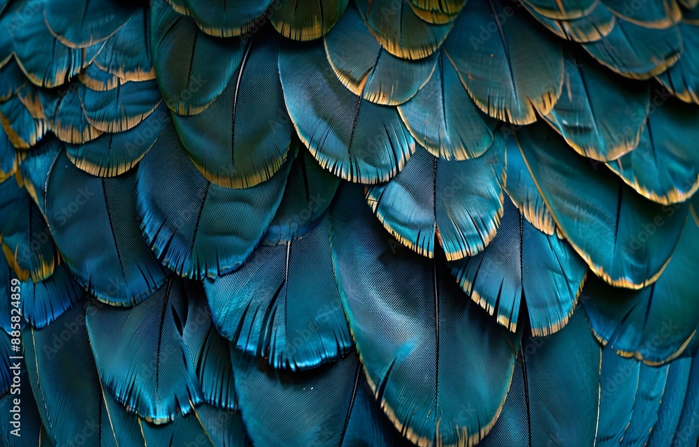 Teal Bird Feathers Close Up Texture Teal Bird Feathers Close Up Texture