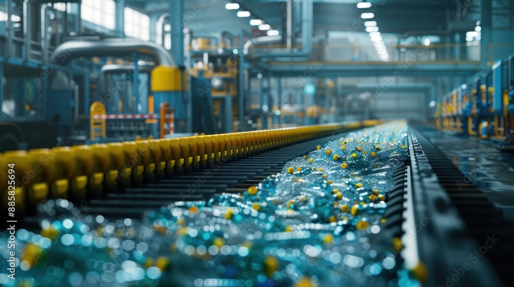 A train is carrying a large amount of plastic bottles. A train is carrying a large amount of plastic bottles.