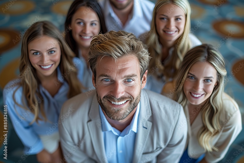 Group of Young Professionals Smiling for a Photo in a Modern Office Group of Young Professionals Smiling for a Photo in a Modern Office