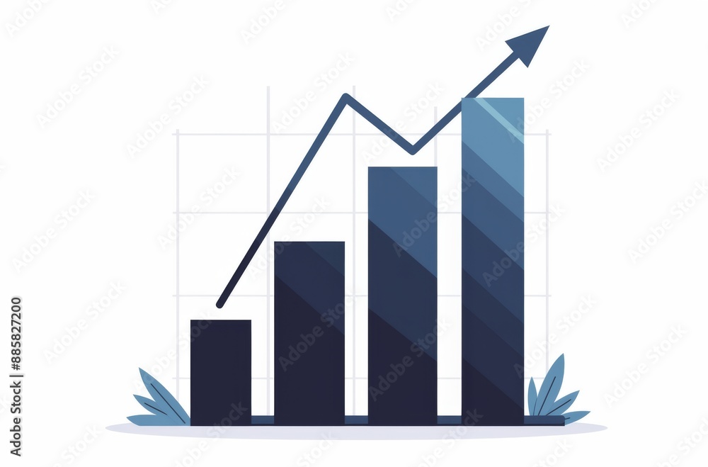 Minimalist flat black bar graph logo on white background, symbolizing growth for advertising agency Minimalist flat black bar graph logo on white background, symbolizing growth for advertising agency