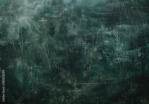 Scratched Green Chalkboard Texture Background