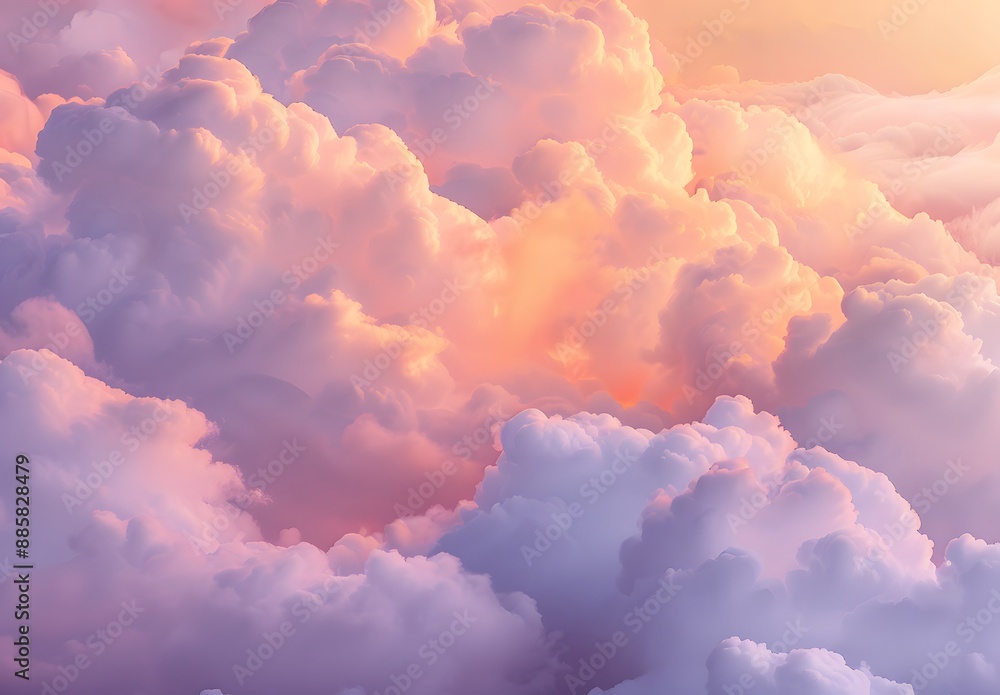 Dreamy Pastel Cloudscape at Sunset Dreamy Pastel Cloudscape at Sunset