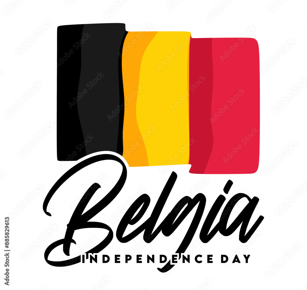 Fototapeta premium Happy Belgian Independence Day to all Belgian citizens