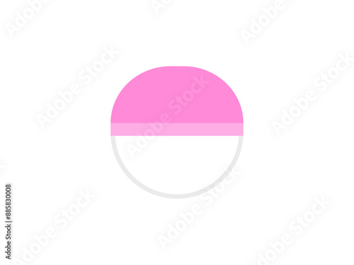 シンプルなカプセルトイアイコンB：ピンク