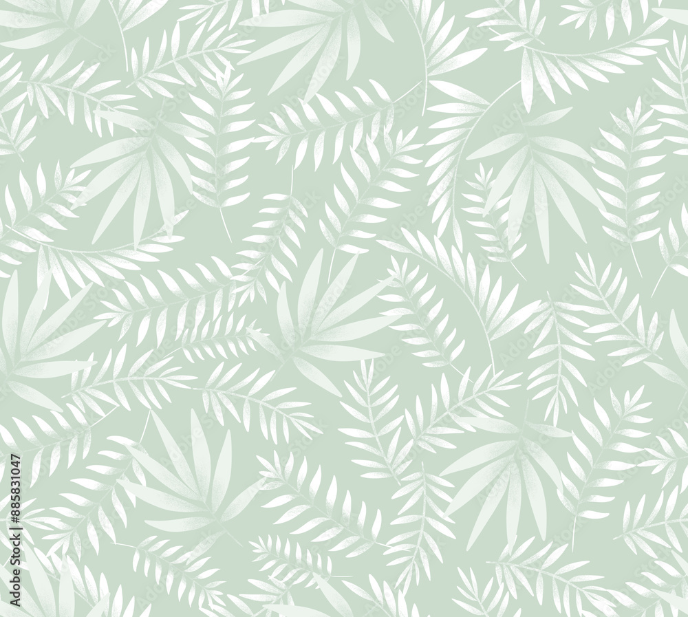 pattern tropical leaves white and green pattern tropical leaves white and green