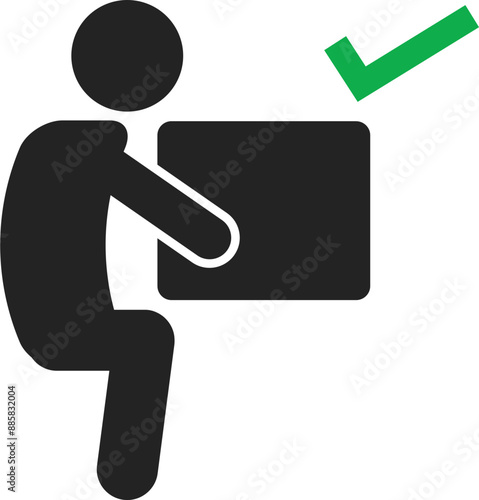 lift heavy box icon